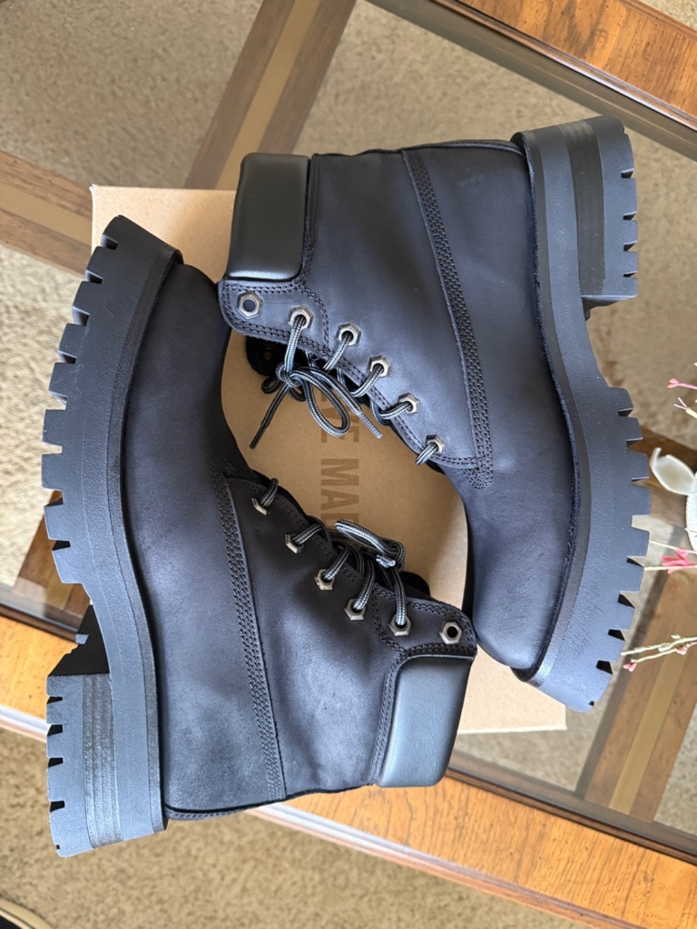 Steve Madden STOMPER Women’s Black Leather Platform Urban Boot Size EUR41 - Picture 11 of 17